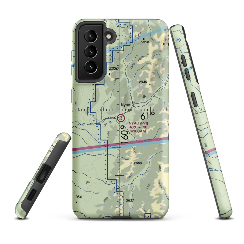 Nyac Airport (ZNC) VFR Sectional Samsung Phone Case Samsung Galaxy S21 Plus model shown