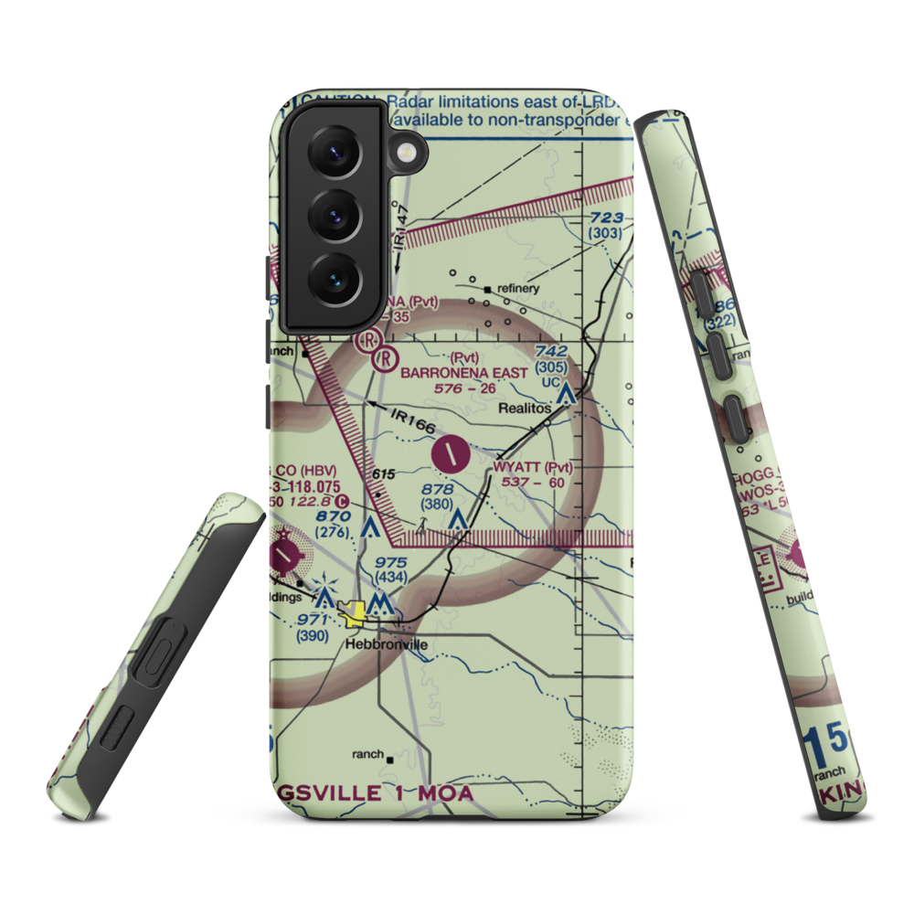 O S Wyatt Airport (14TS) VFR Sectional Samsung Phone Case Samsung Galaxy S22 Plus model shown