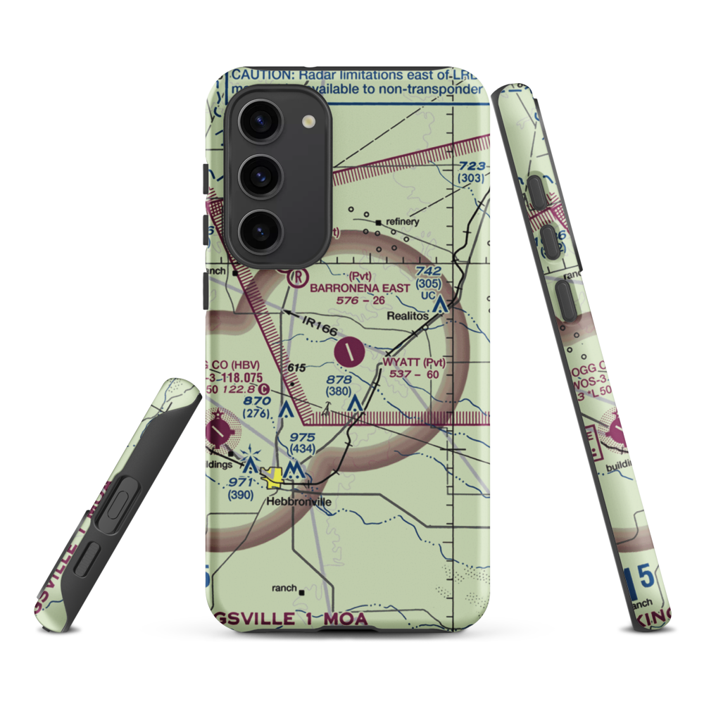 O S Wyatt Airport (14TS) VFR Sectional Samsung Phone Case Samsung Galaxy S23 Plus model shown