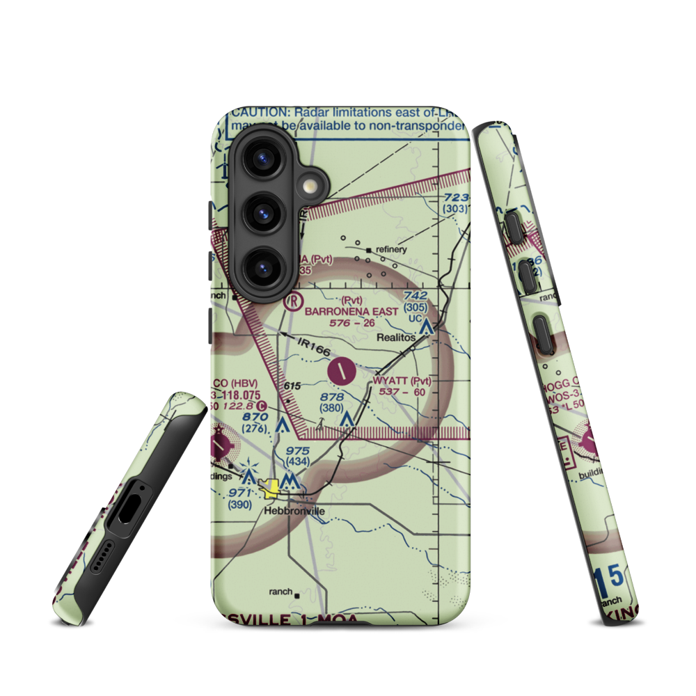 O S Wyatt Airport (14TS) VFR Sectional Samsung Phone Case Samsung Galaxy S24 model shown