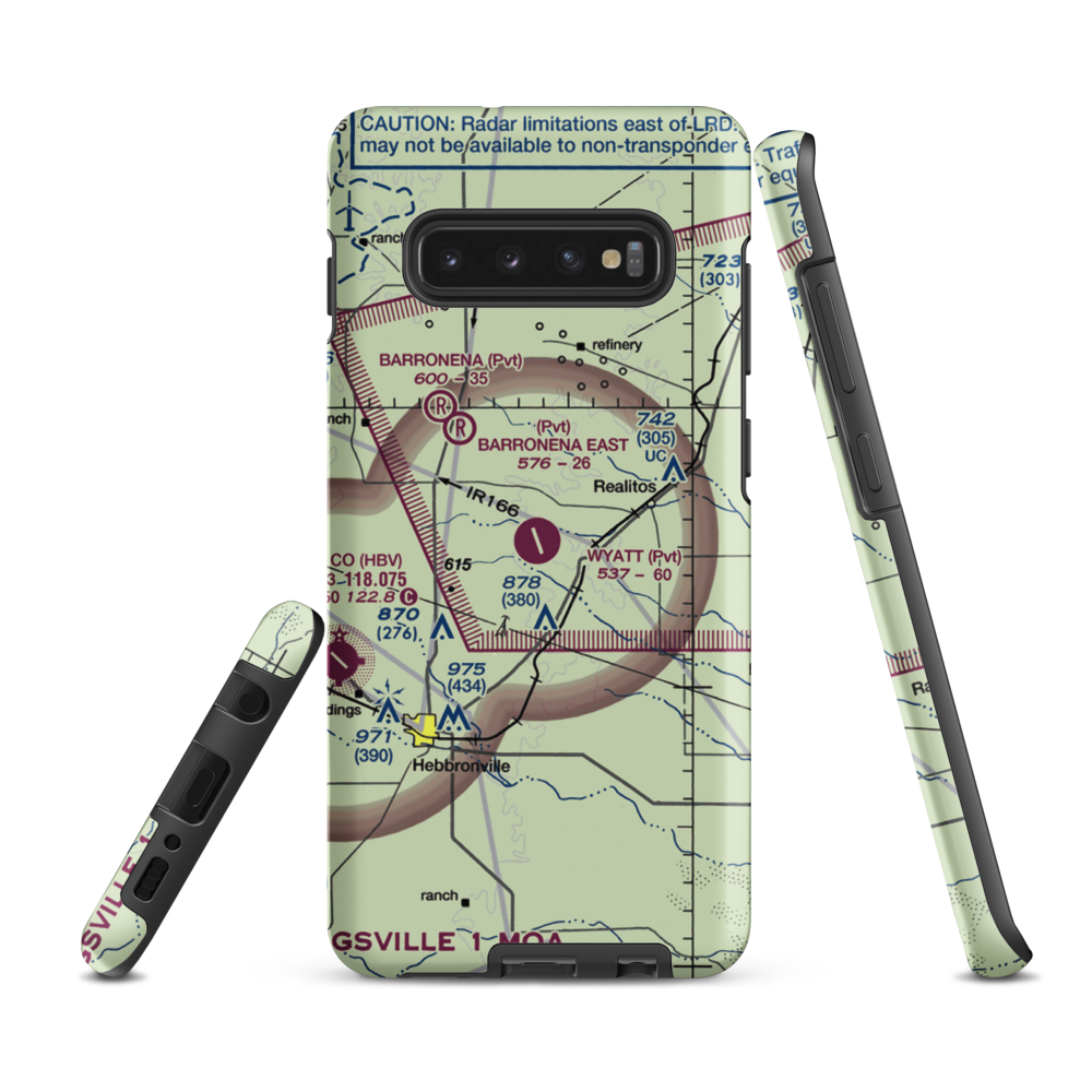 O S Wyatt Airport (14TS) VFR Sectional Samsung Phone Case Samsung Galaxy S10 Plus model shown