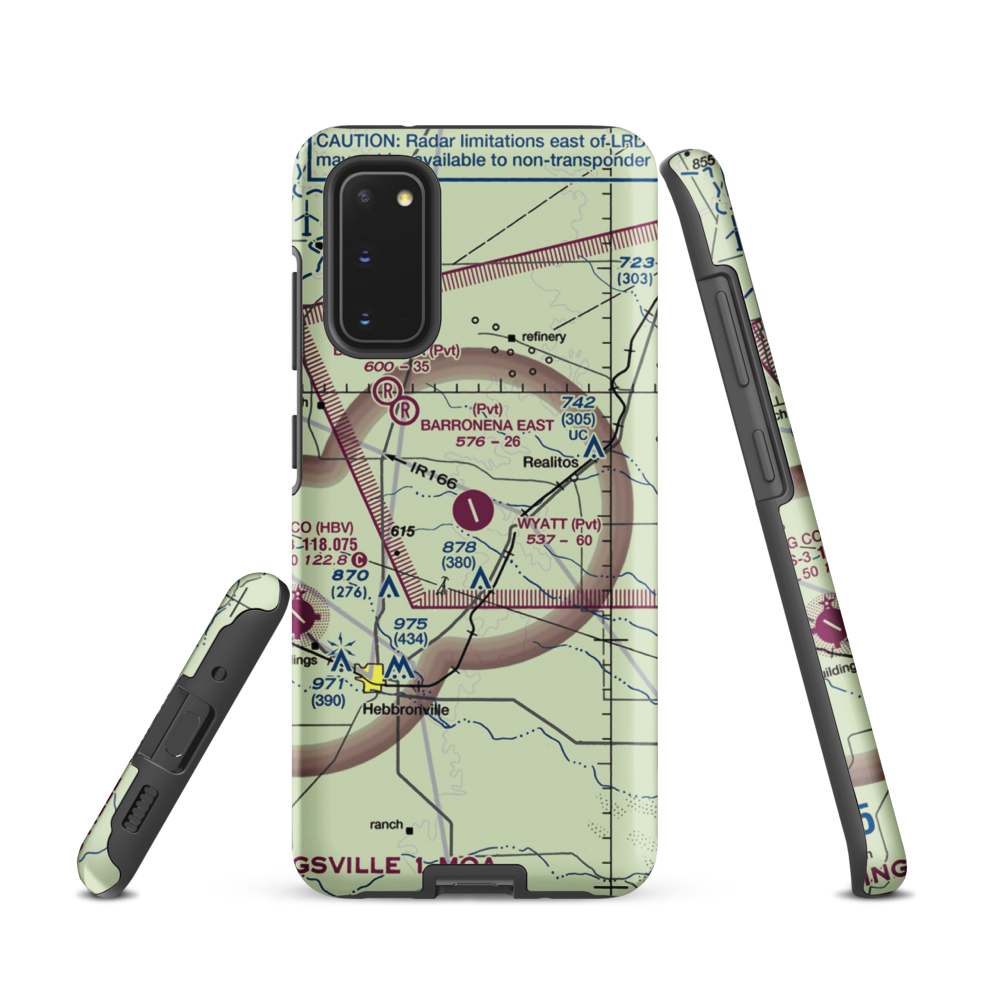O S Wyatt Airport (14TS) VFR Sectional Samsung Phone Case Samsung Galaxy S20 model shown