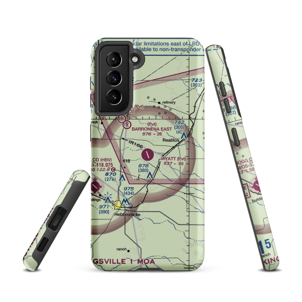 O S Wyatt Airport (14TS) VFR Sectional Samsung Phone Case Samsung Galaxy S21 model shown