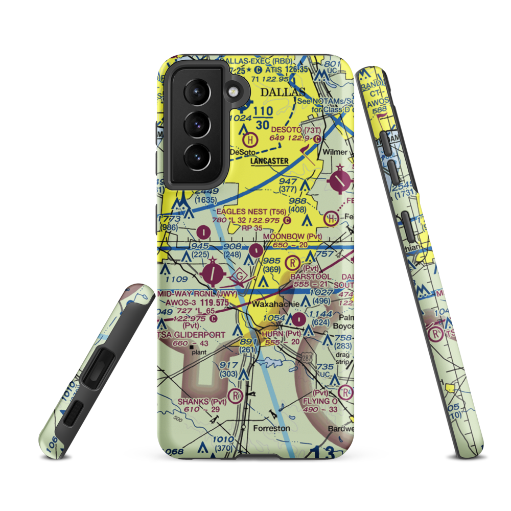 O'Brien Airpark (25XS) VFR Sectional Samsung Phone Case Samsung Galaxy S21 FE model shown