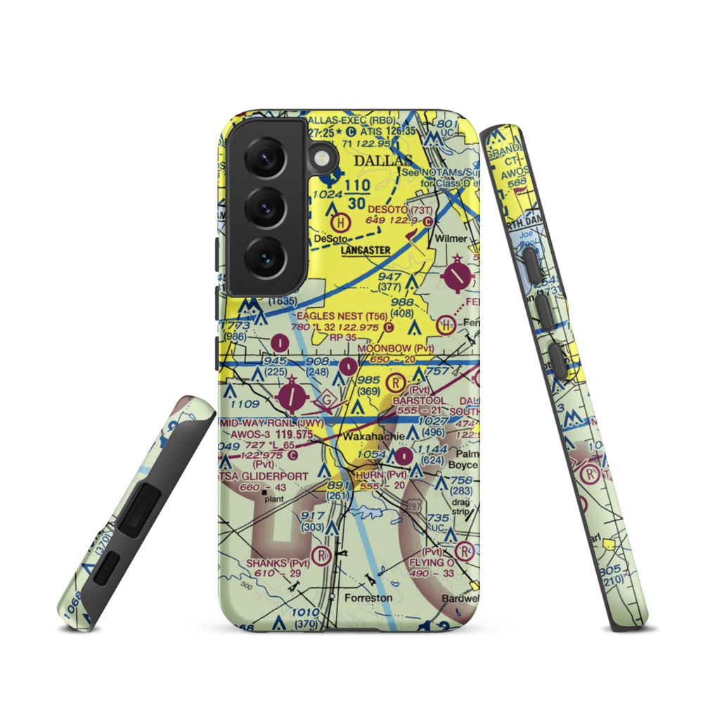 O'Brien Airpark (25XS) VFR Sectional Samsung Phone Case Samsung Galaxy S22 model shown