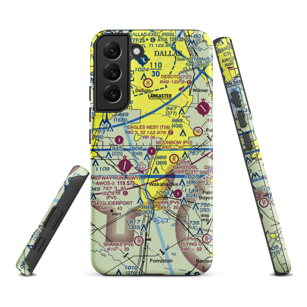 O'Brien Airpark (25XS) VFR Sectional Samsung Phone Case Samsung Galaxy S22 Plus model shown