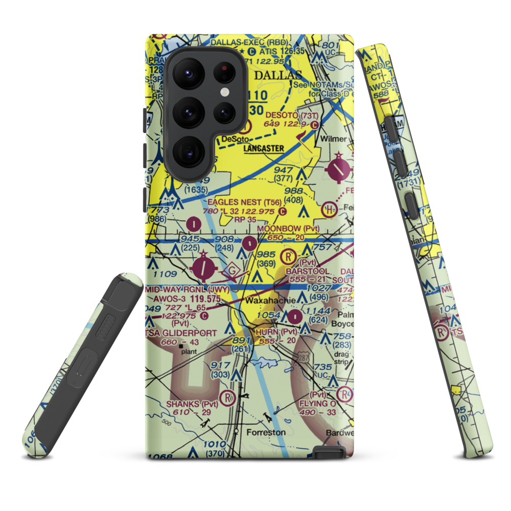 O'Brien Airpark (25XS) VFR Sectional Samsung Phone Case Samsung Galaxy S22 Ultra model shown