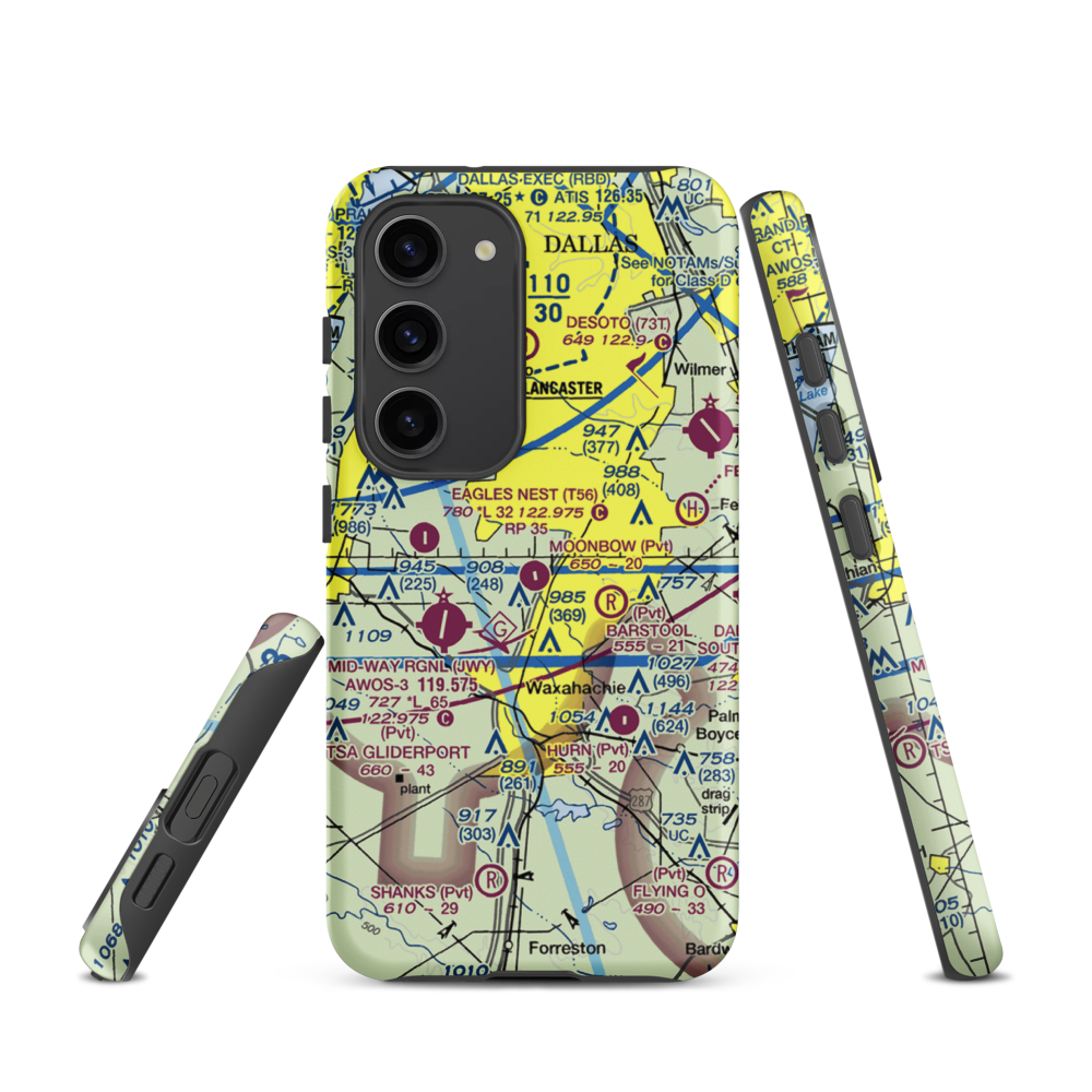 O'Brien Airpark (25XS) VFR Sectional Samsung Phone Case Samsung Galaxy S23 model shown