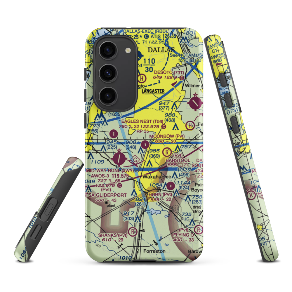 O'Brien Airpark (25XS) VFR Sectional Samsung Phone Case Samsung Galaxy S23 Plus model shown