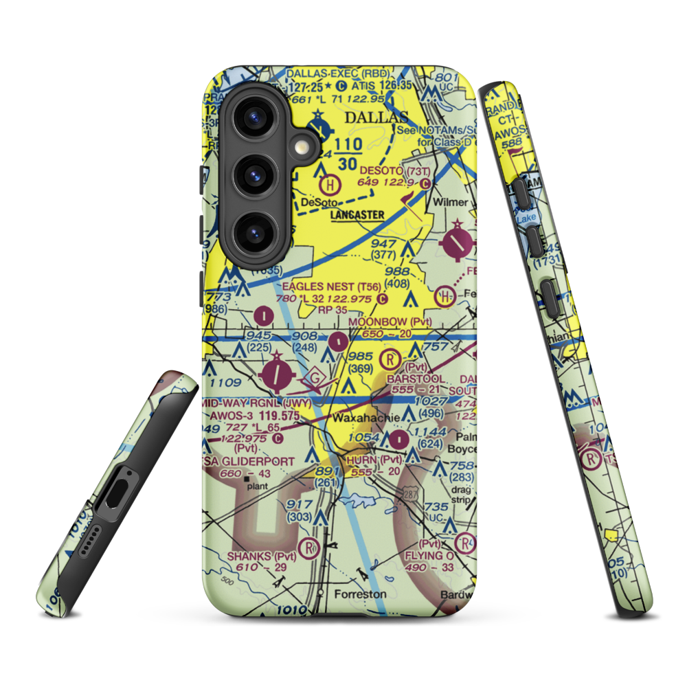 O'Brien Airpark (25XS) VFR Sectional Samsung Phone Case Samsung Galaxy S24 Plus model shown