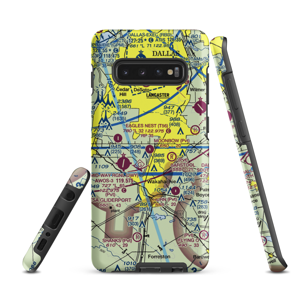 O'Brien Airpark (25XS) VFR Sectional Samsung Phone Case Samsung Galaxy S10 Plus model shown