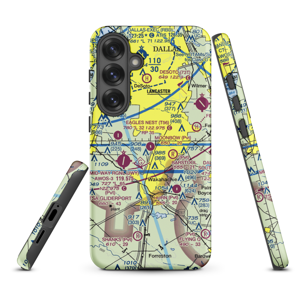 O'Brien Airpark (25XS) VFR Sectional Samsung Phone Case Samsung Galaxy S25 Plus model shown