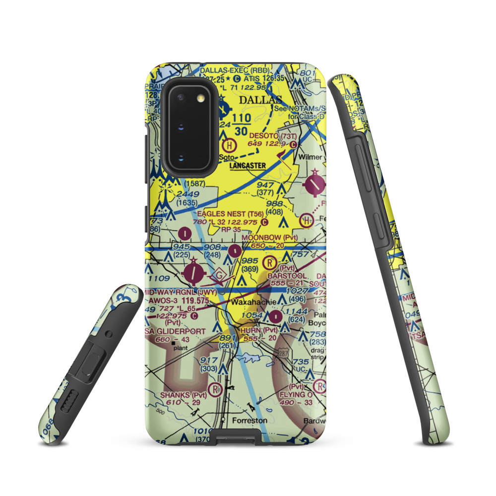 O'Brien Airpark (25XS) VFR Sectional Samsung Phone Case Samsung Galaxy S20 model shown