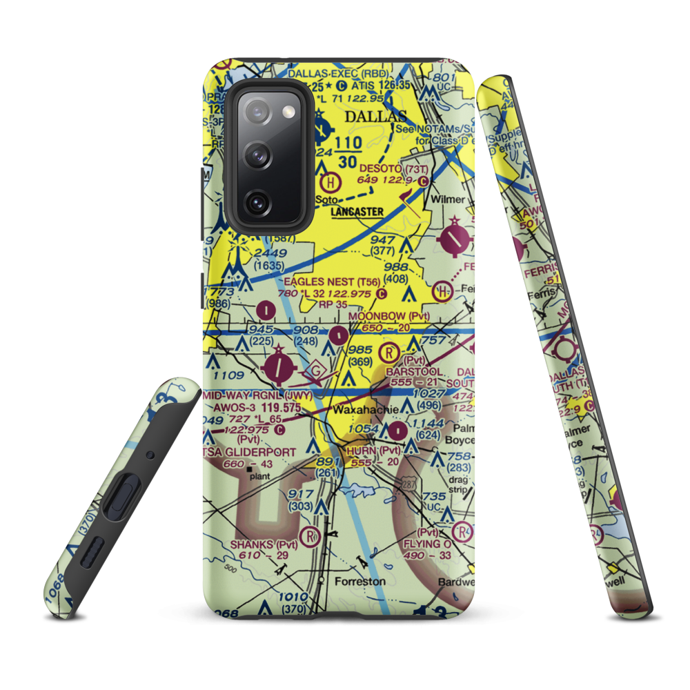 O'Brien Airpark (25XS) VFR Sectional Samsung Phone Case Samsung Galaxy S20 FE model shown