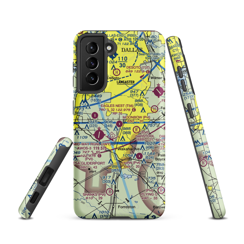 O'Brien Airpark (25XS) VFR Sectional Samsung Phone Case Samsung Galaxy S21 model shown
