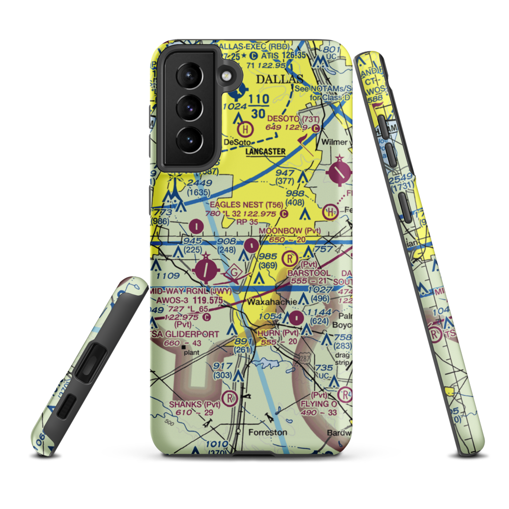 O'Brien Airpark (25XS) VFR Sectional Samsung Phone Case Samsung Galaxy S21 Plus model shown