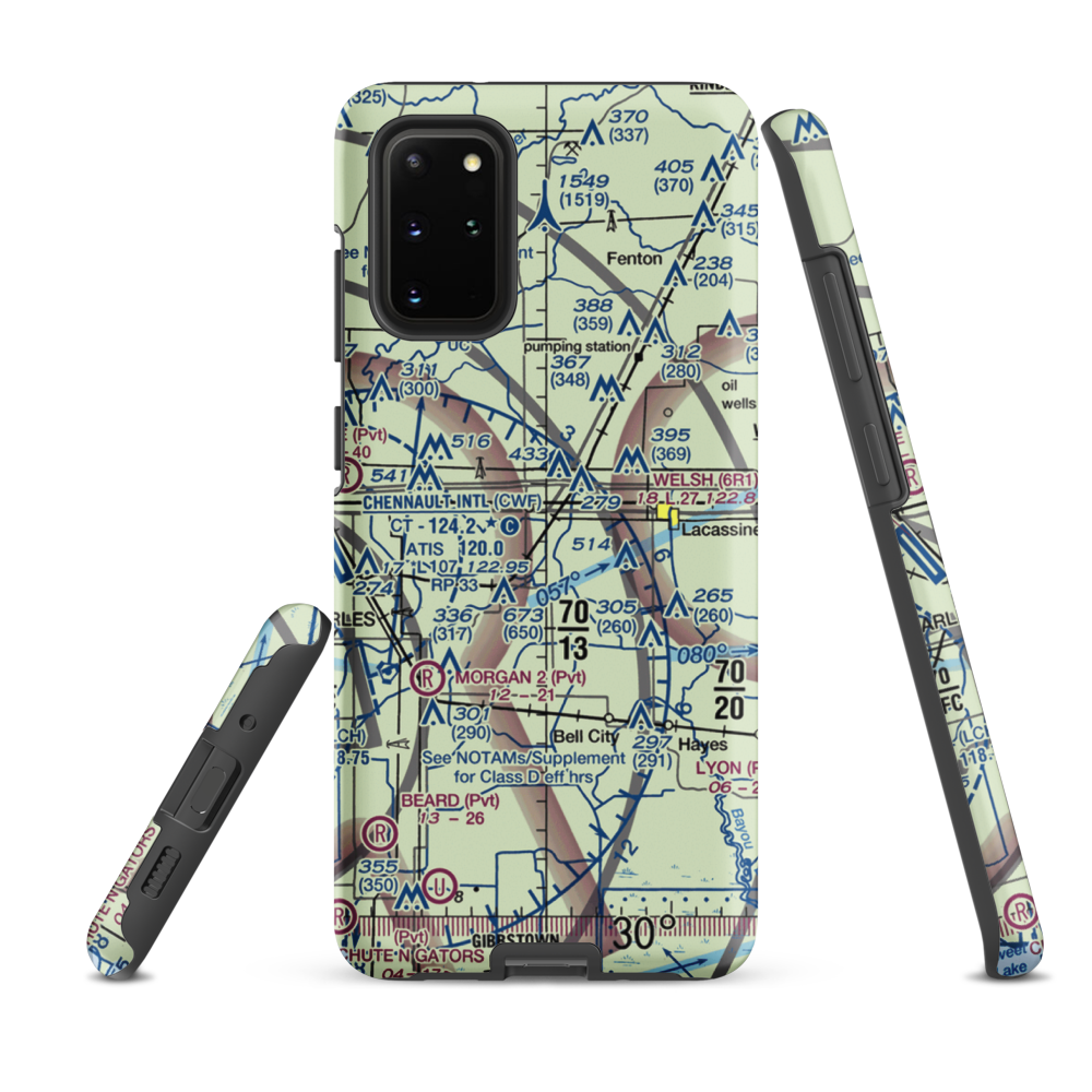 O'Brien Flying Service Airport (LA71) VFR Sectional Samsung Phone Case Samsung Galaxy S20 Plus model shown