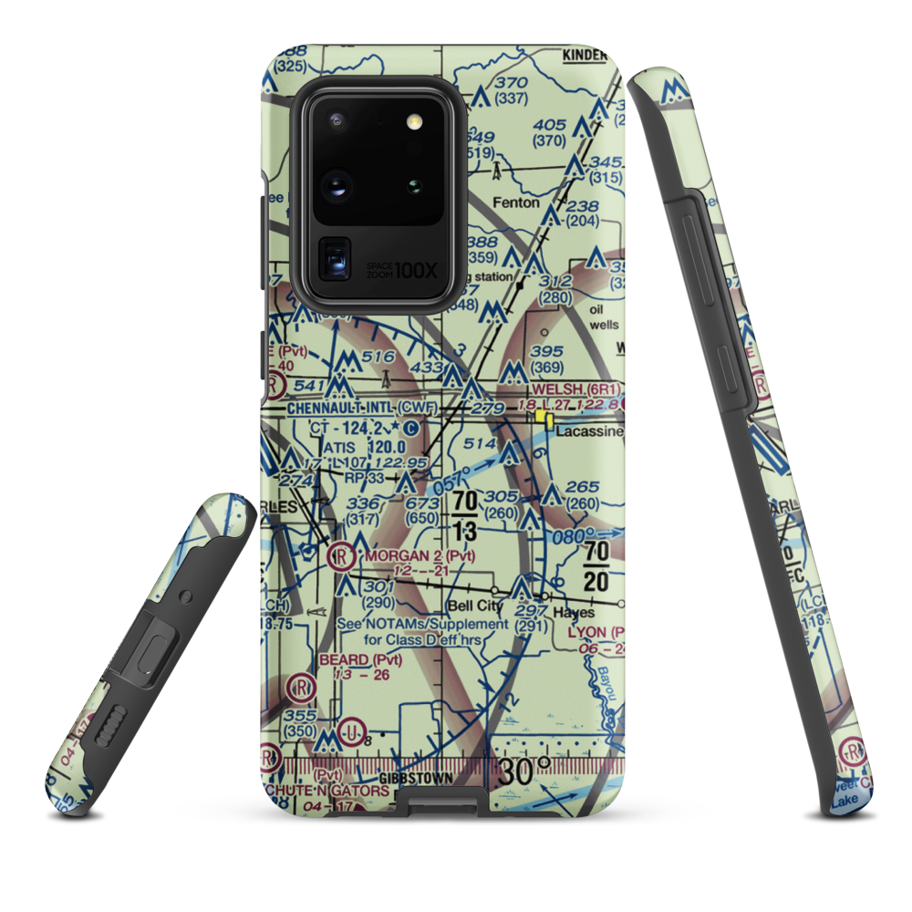 O'Brien Flying Service Airport (LA71) VFR Sectional Samsung Phone Case Samsung Galaxy S20 Ultra model shown