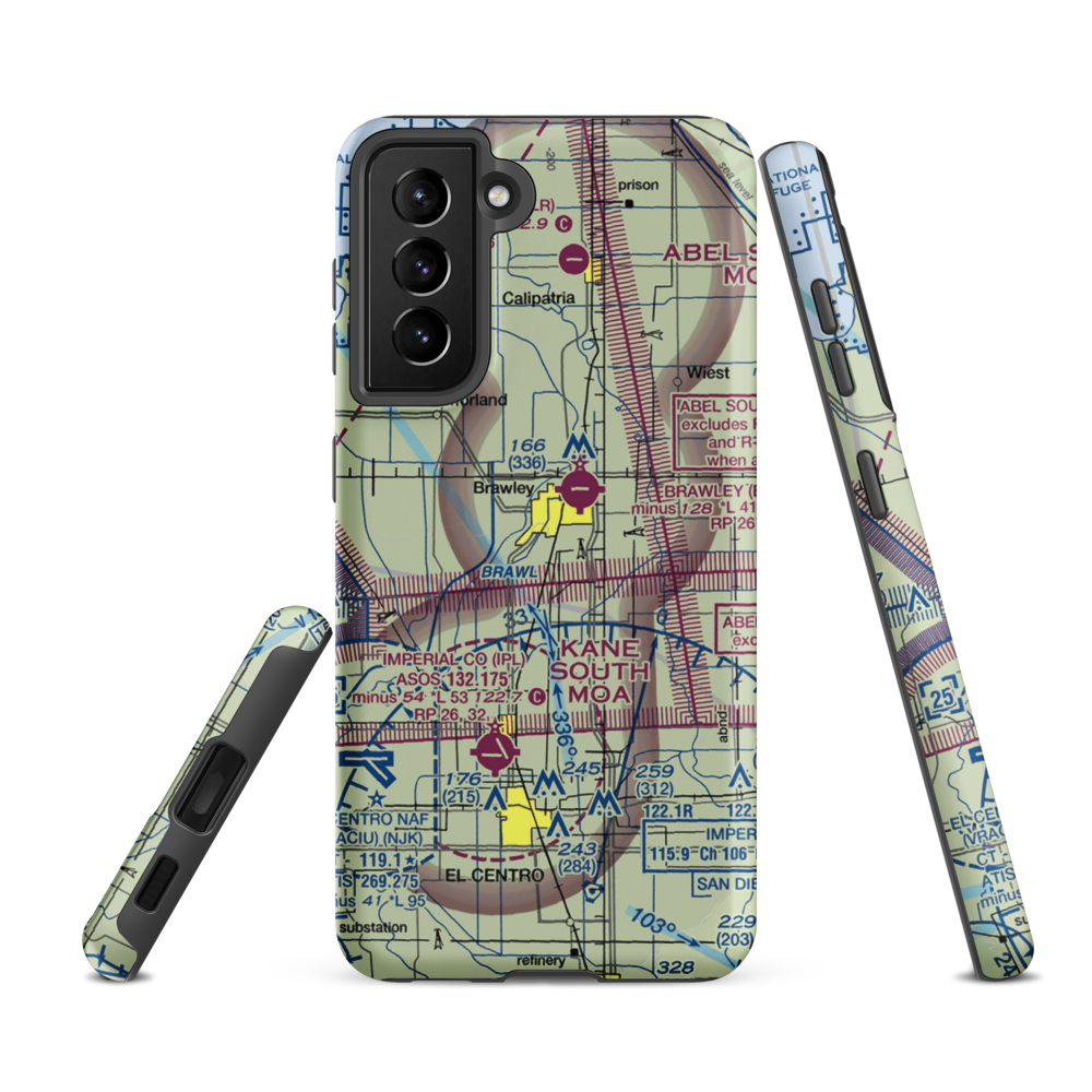 O'Connell Brothers Airport (59CL) VFR Sectional Samsung Phone Case Samsung Galaxy S21 FE model shown