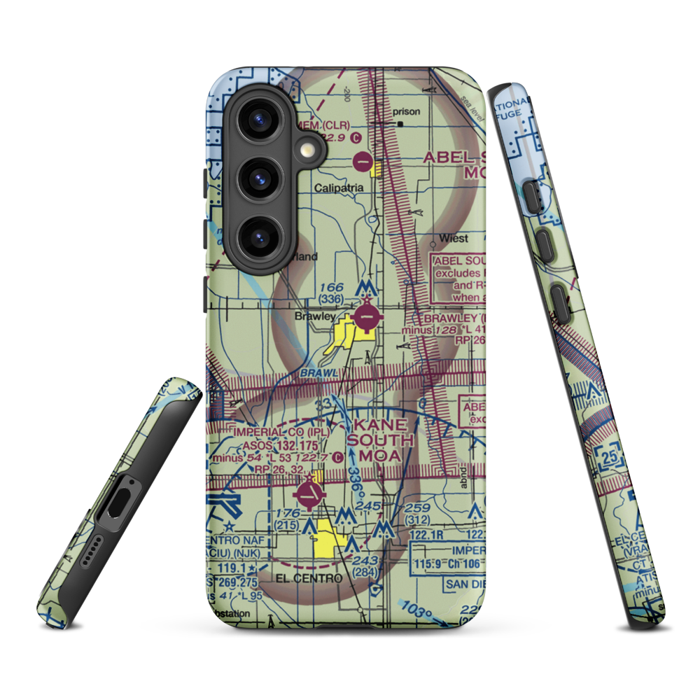 O'Connell Brothers Airport (59CL) VFR Sectional Samsung Phone Case Samsung Galaxy S24 Plus model shown