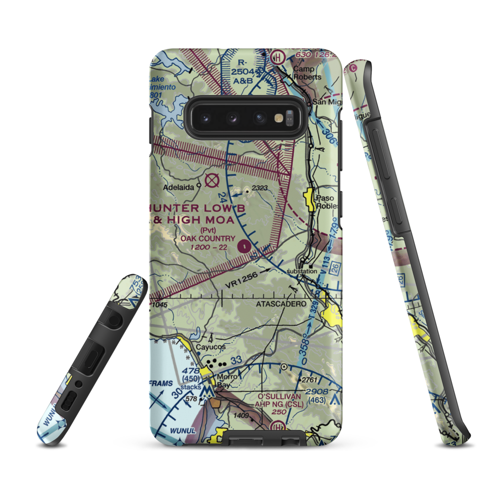 Oak Country Ranch Airport (33CL) VFR Sectional Samsung Phone Case Samsung Galaxy S10 Plus model shown
