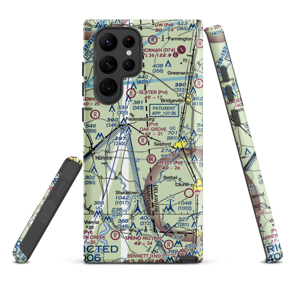 Oak Grove Farm Airport (5MD4) VFR Sectional Samsung Phone Case Samsung Galaxy S22 Ultra model shown