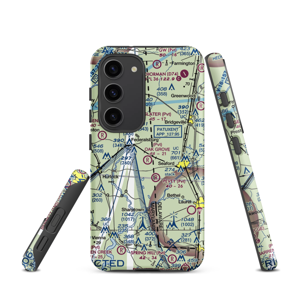Oak Grove Farm Airport (5MD4) VFR Sectional Samsung Phone Case Samsung Galaxy S23 model shown