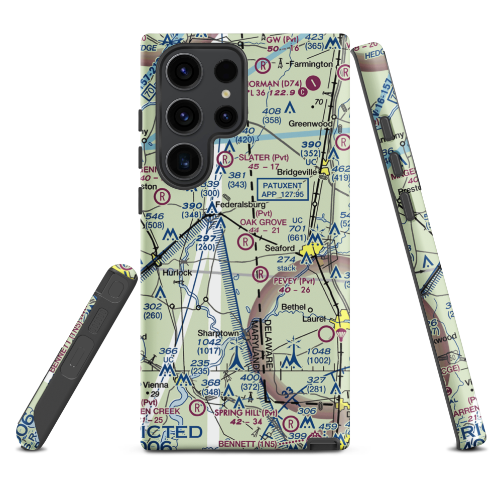Oak Grove Farm Airport (5MD4) VFR Sectional Samsung Phone Case Samsung Galaxy S23 Ultra model shown