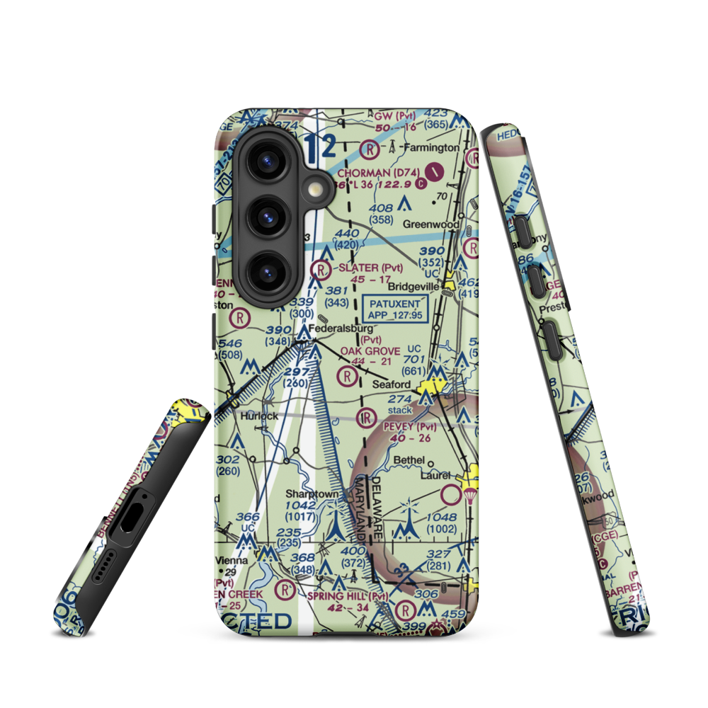 Oak Grove Farm Airport (5MD4) VFR Sectional Samsung Phone Case Samsung Galaxy S24 model shown
