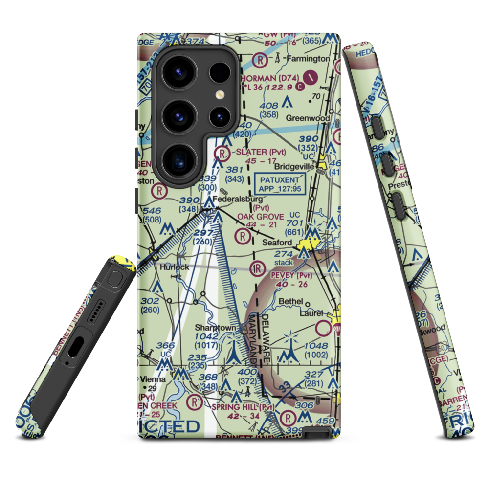 Oak Grove Farm Airport (5MD4) VFR Sectional Samsung Phone Case Samsung Galaxy S24 Ultra model shown