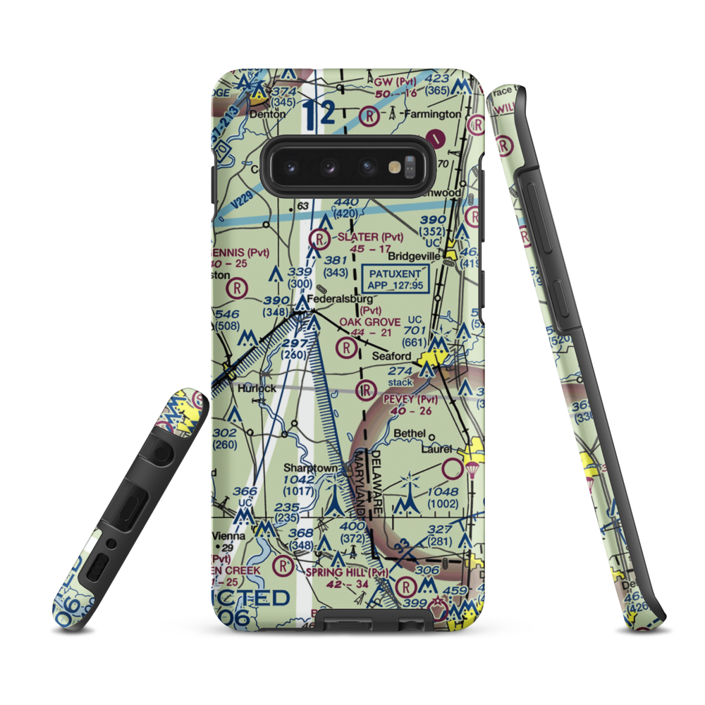 Oak Grove Farm Airport (5MD4) VFR Sectional Samsung Phone Case Samsung Galaxy S10e model shown