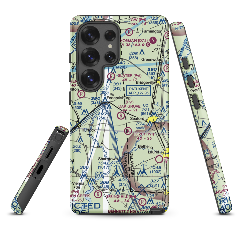 Oak Grove Farm Airport (5MD4) VFR Sectional Samsung Phone Case Samsung Galaxy S25 Ultra model shown
