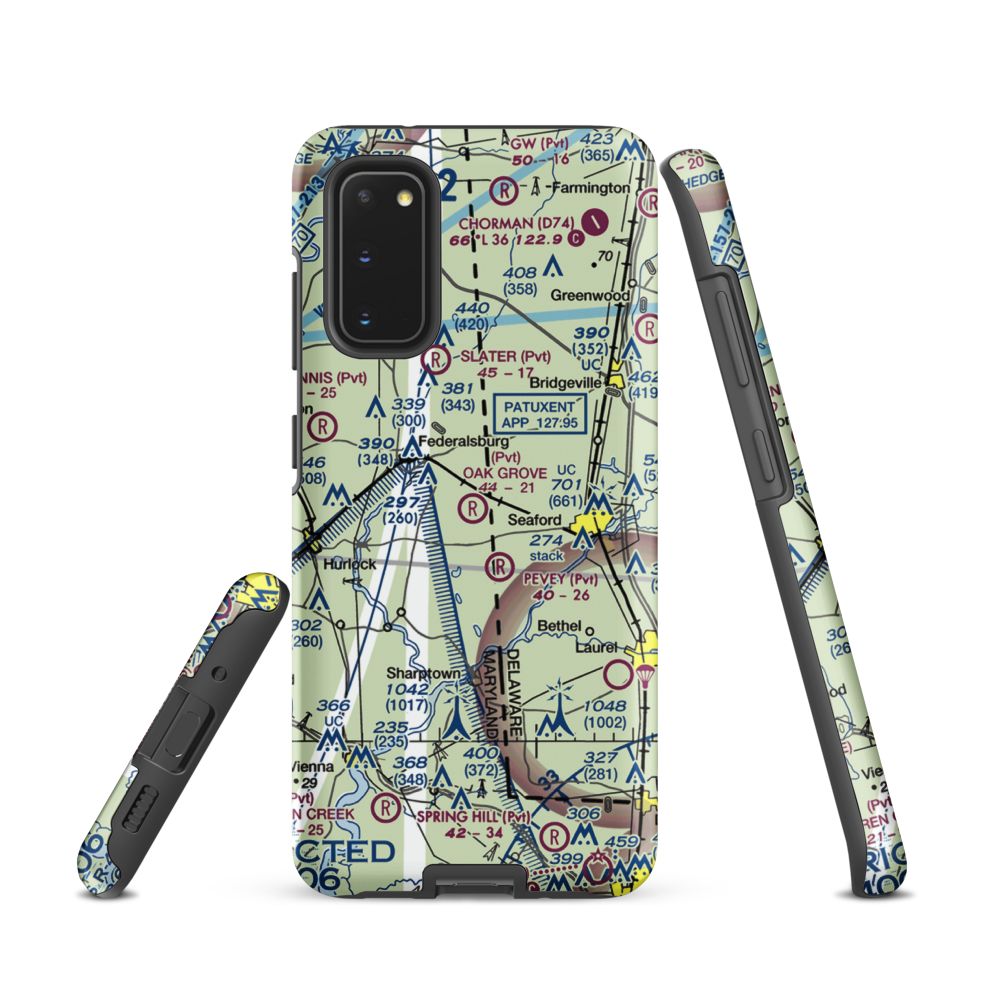 Oak Grove Farm Airport (5MD4) VFR Sectional Samsung Phone Case Samsung Galaxy S20 model shown