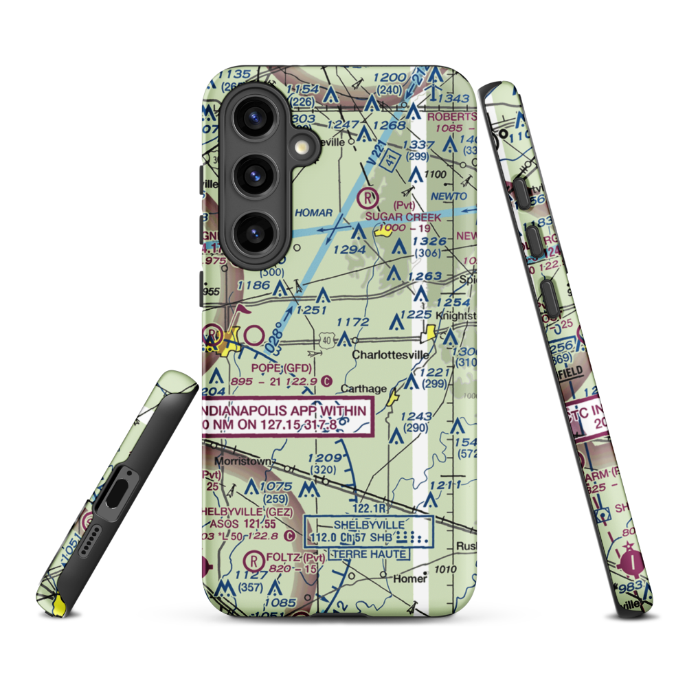 Oakes Field (66IN) VFR Sectional Samsung Phone Case Samsung Galaxy S24 Plus model shown