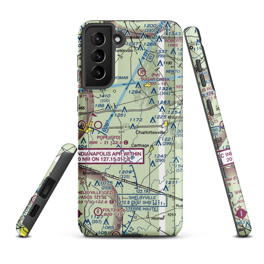 Oakes Field (66IN) VFR Sectional Samsung Phone Case Samsung Galaxy S21 Plus model shown