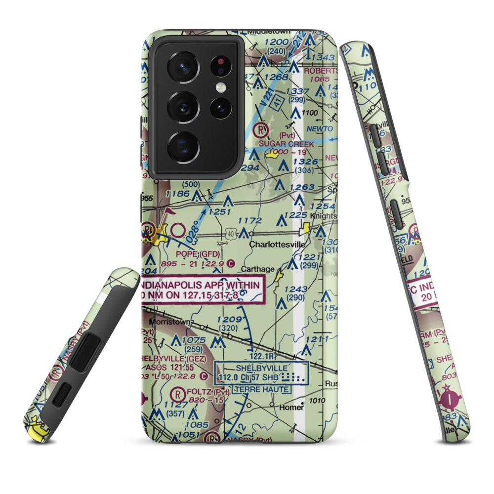 Oakes Field (66IN) VFR Sectional Samsung Phone Case Samsung Galaxy S21 Plus model shown