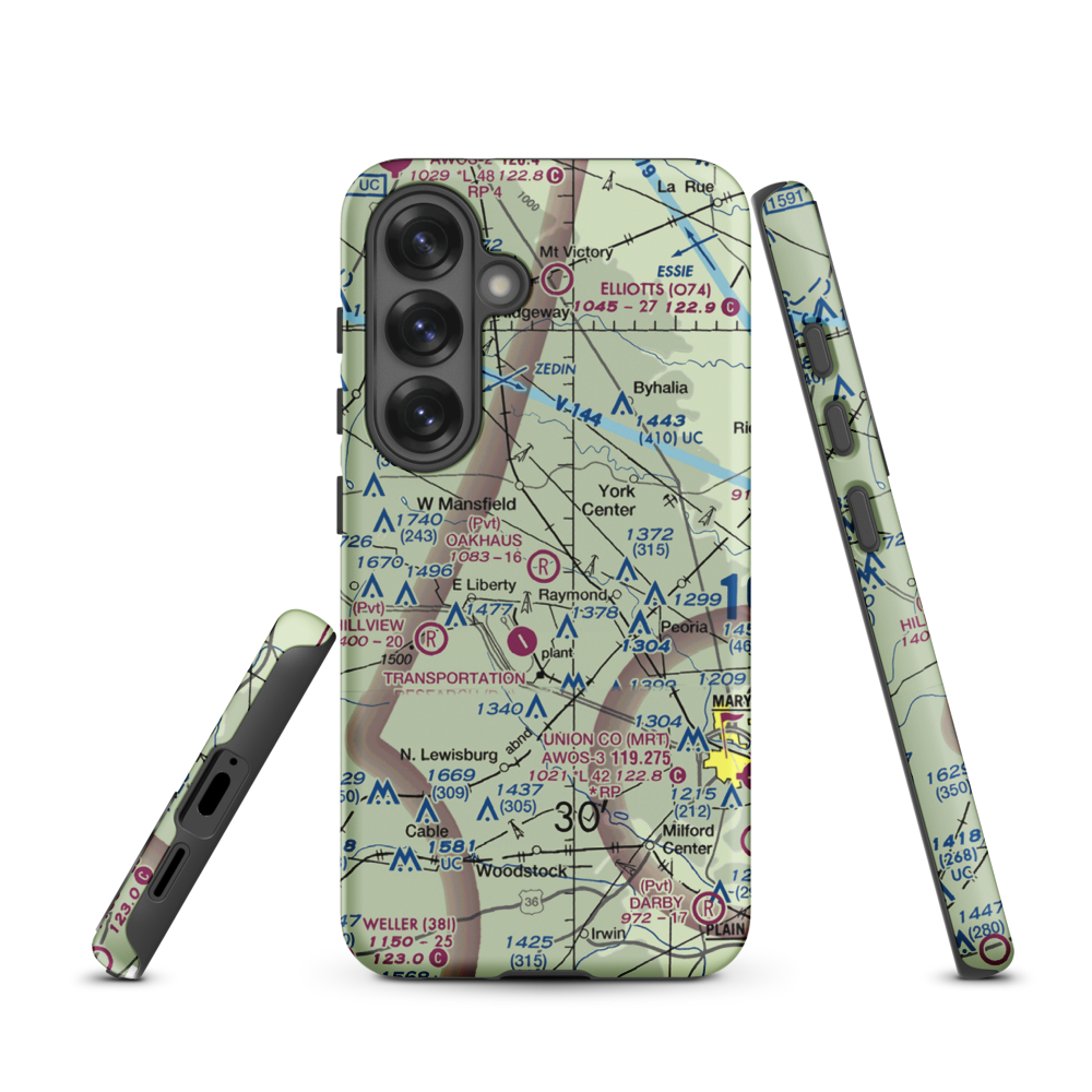Oakhaus Landing Airport (5OH6) VFR Sectional Samsung Phone Case Samsung Galaxy S25 model shown