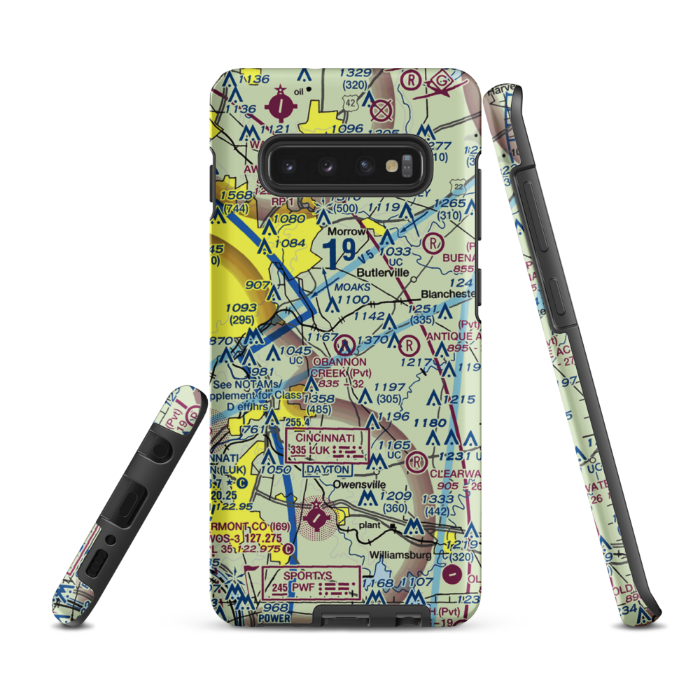 Obannon Creek Aerodrome (OH66) VFR Sectional Samsung Phone Case Samsung Galaxy S10 Plus model shown