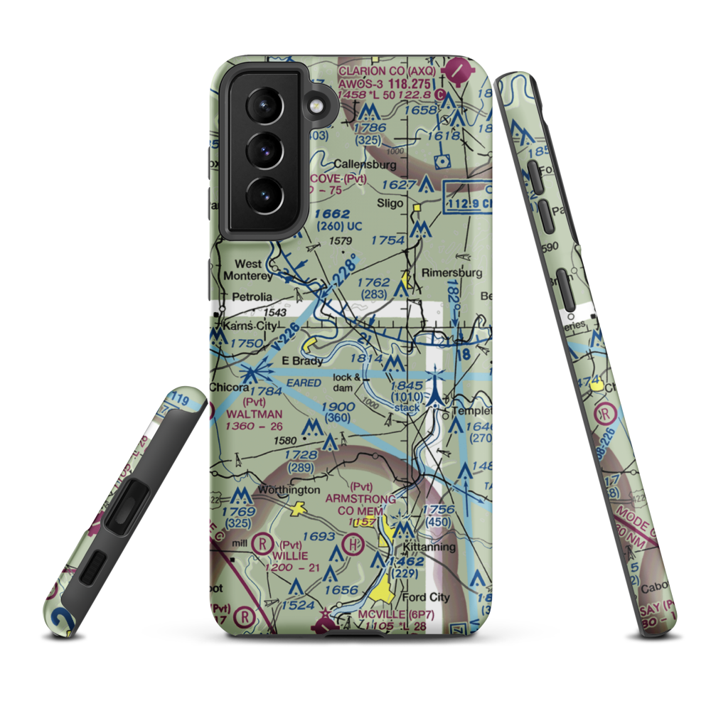 Offutt Acres Airport (PN02) VFR Sectional Samsung Phone Case Samsung Galaxy S21 Plus model shown
