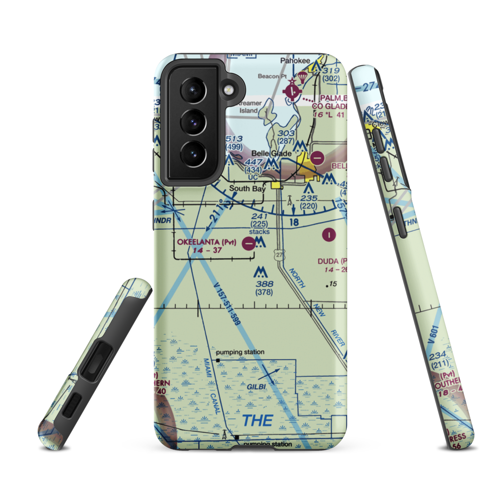 Okeelanta Airport (FL41) VFR Sectional Samsung Phone Case Samsung Galaxy S21 FE model shown