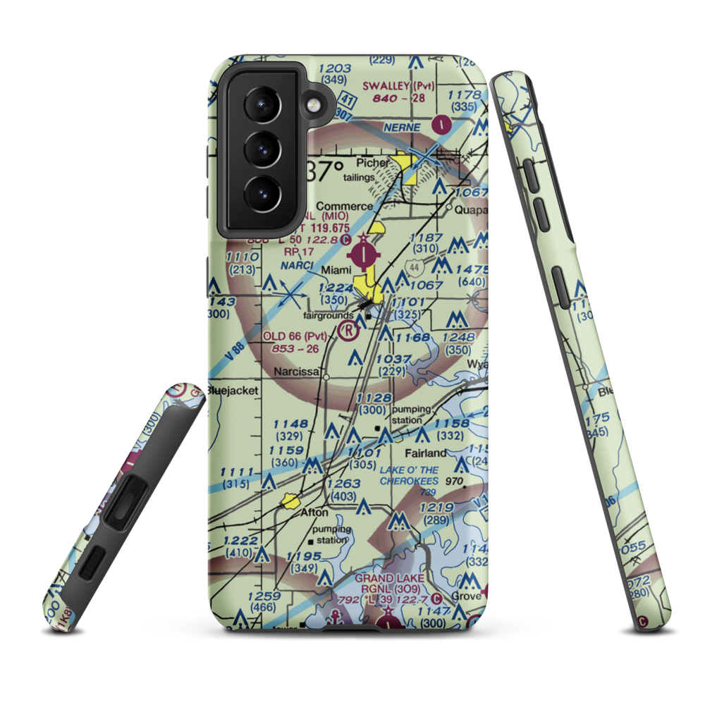 Old 66 Strip (70OK) VFR Sectional Samsung Phone Case Samsung Galaxy S21 FE model shown