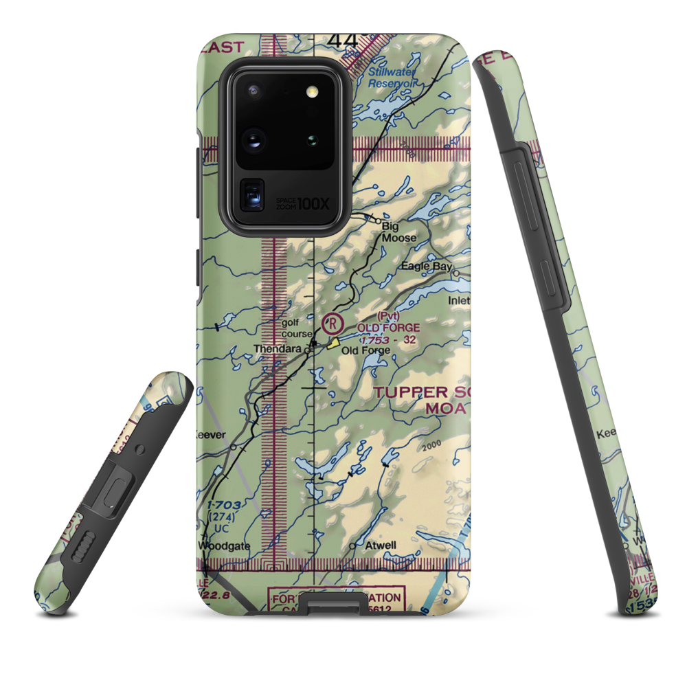 Old Forge Airport (NK26) VFR Sectional Samsung Phone Case Samsung Galaxy S20 Ultra model shown