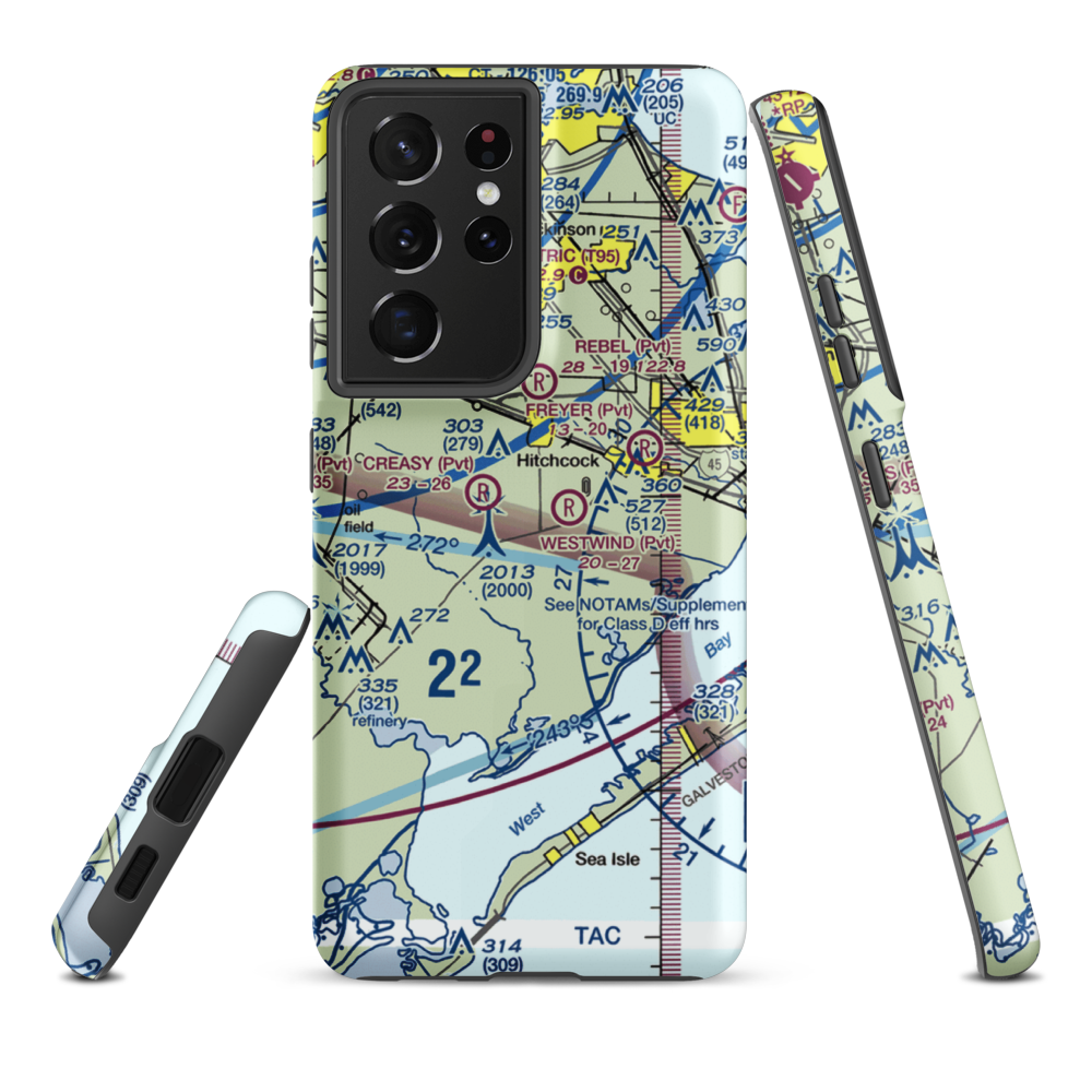 Old Forker Ultralightport (TA30) VFR Sectional Samsung Phone Case Samsung Galaxy S21 Ultra model shown