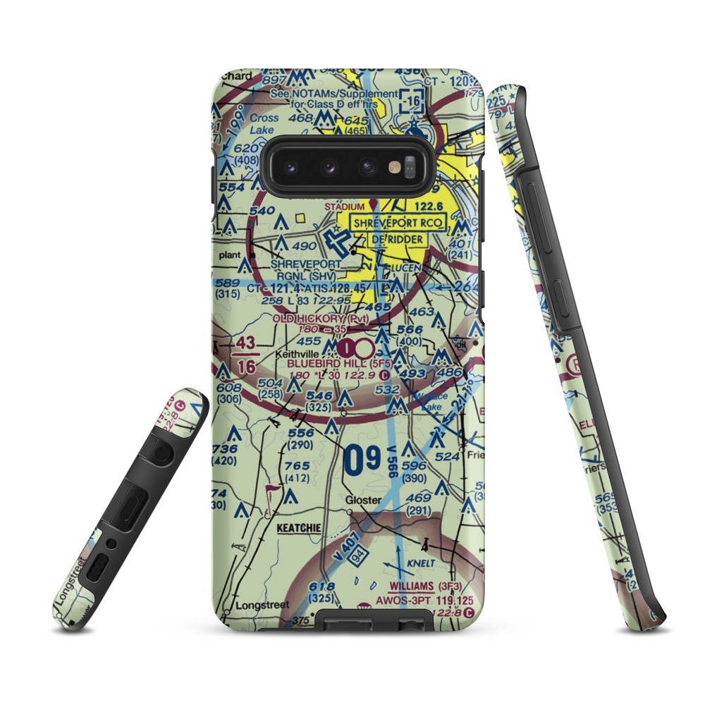Old Hickory Ranch Airport (56LA) VFR Sectional Samsung Phone Case Samsung Galaxy S10 Plus model shown