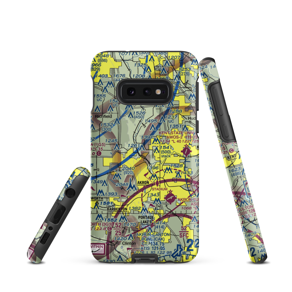 Old Portage Heliport (4P2) VFR Sectional Samsung Phone Case Samsung Galaxy S10e model shown