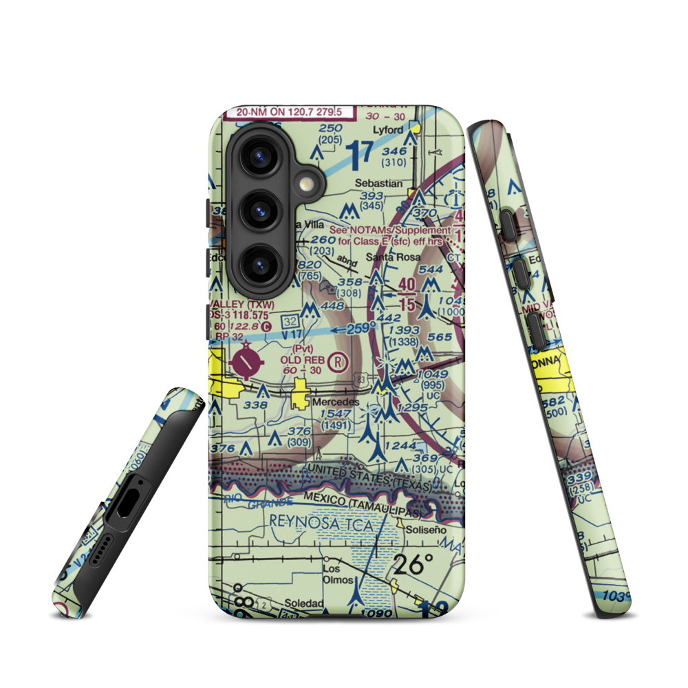 Old Reb Airport (5XS6) VFR Sectional Samsung Phone Case Samsung Galaxy S24 model shown