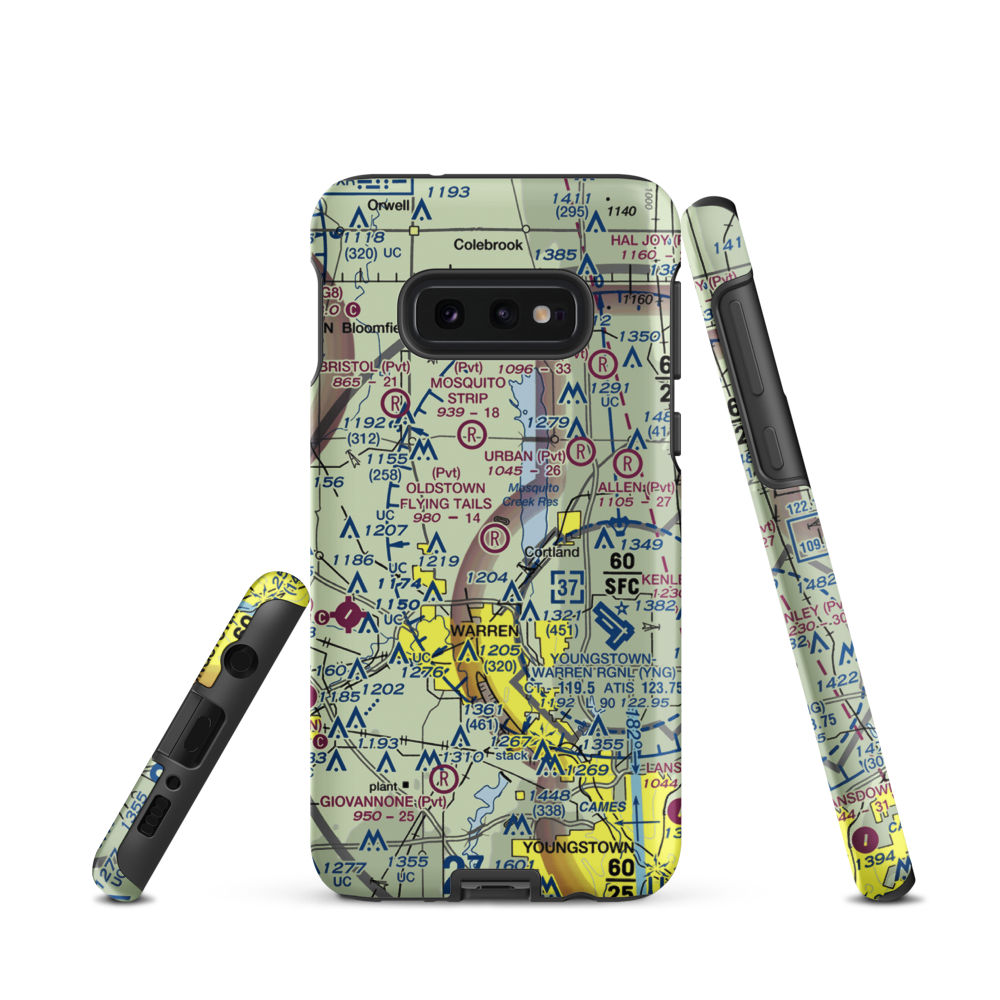 Oldstown Flying Tails Airport (81OH) VFR Sectional Samsung Phone Case Samsung Galaxy S10e model shown