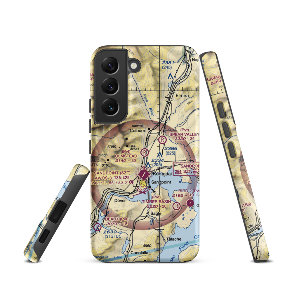 Olmstead Sky Ranch Airport (ID25) VFR Sectional Samsung Phone Case Samsung Galaxy S22 model shown