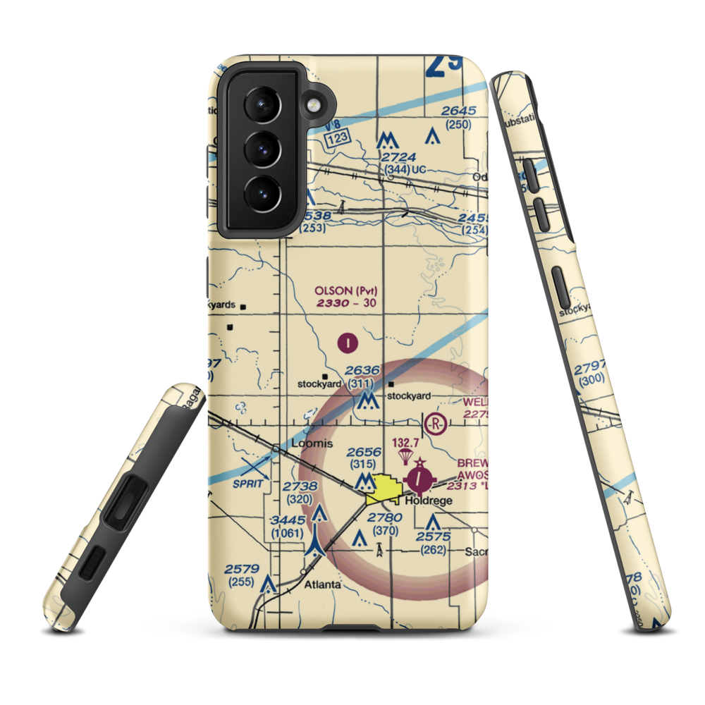 Olson Field (NE30) VFR Sectional Samsung Phone Case Samsung Galaxy S21 FE model shown