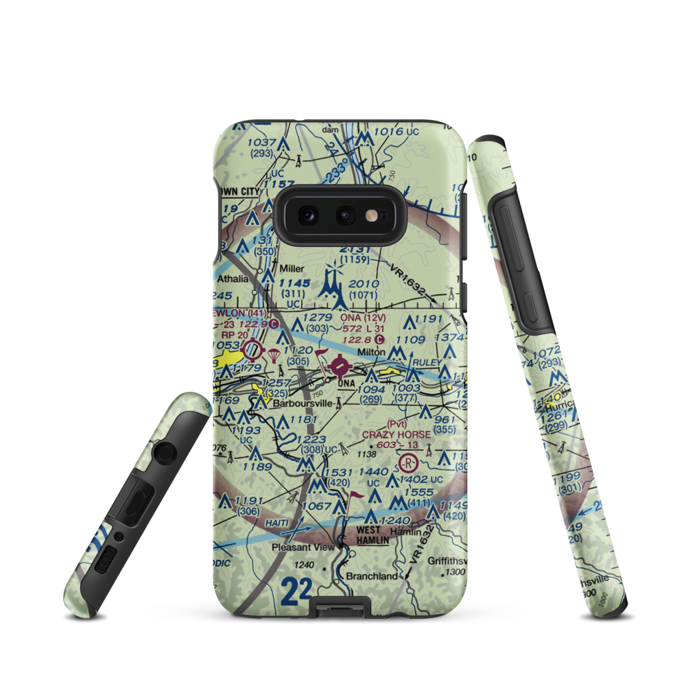 Ona Airpark (12V) VFR Sectional Samsung Phone Case Samsung Galaxy S10 Plus model shown